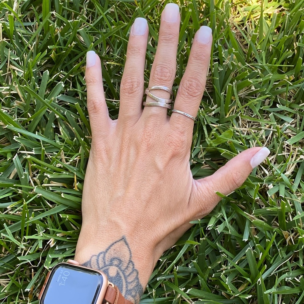 Stamped Sterling Silver Statement Ring - image 3